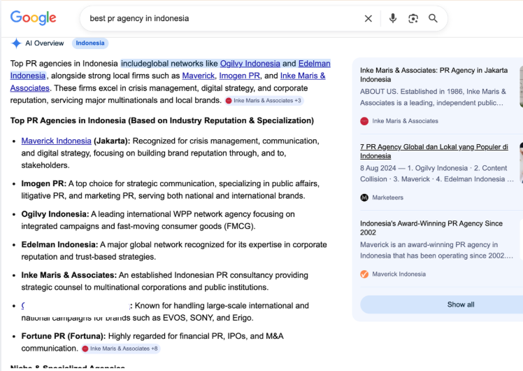 screnncapture contoh google & SEO spam