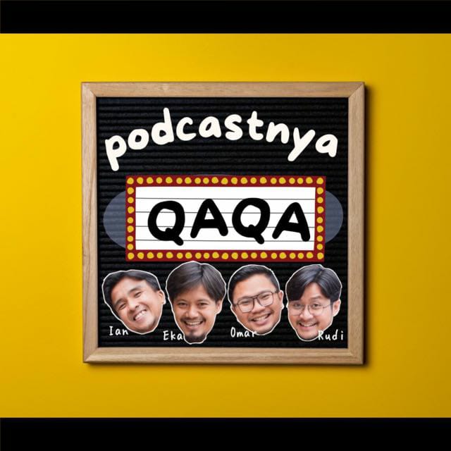 Eka and his fellow podcaster at QAQA