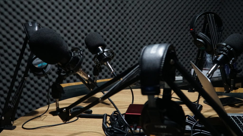 Podcast recording studio at Mavspace